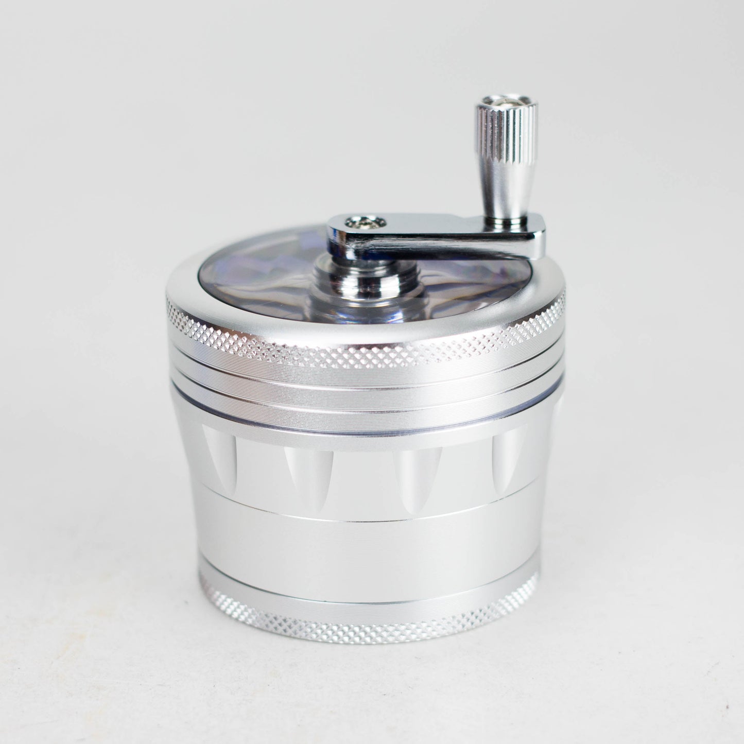 60mm 4 Part Grinder, With Grinding Gear on Top and Black Color [CN6402]