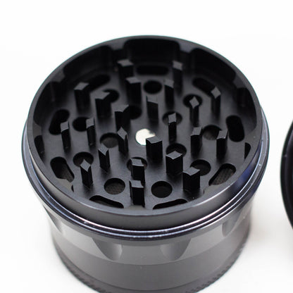 60mm 4 Part Grinder, With Grinding Gear on Top and Black Color [CN6402]