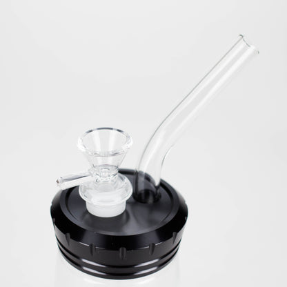6" Glass Bong with Aluminum Cap [YD2092]