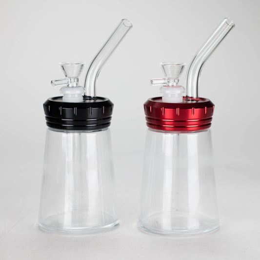 6" Glass Bong with Aluminum Cap [YD2092]