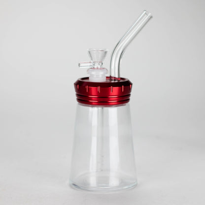6" Glass Bong with Aluminum Cap [YD2092]