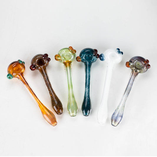 Shine Glassworks | Frit Pipe with coloured Accents - Made in Canada - Hi Time