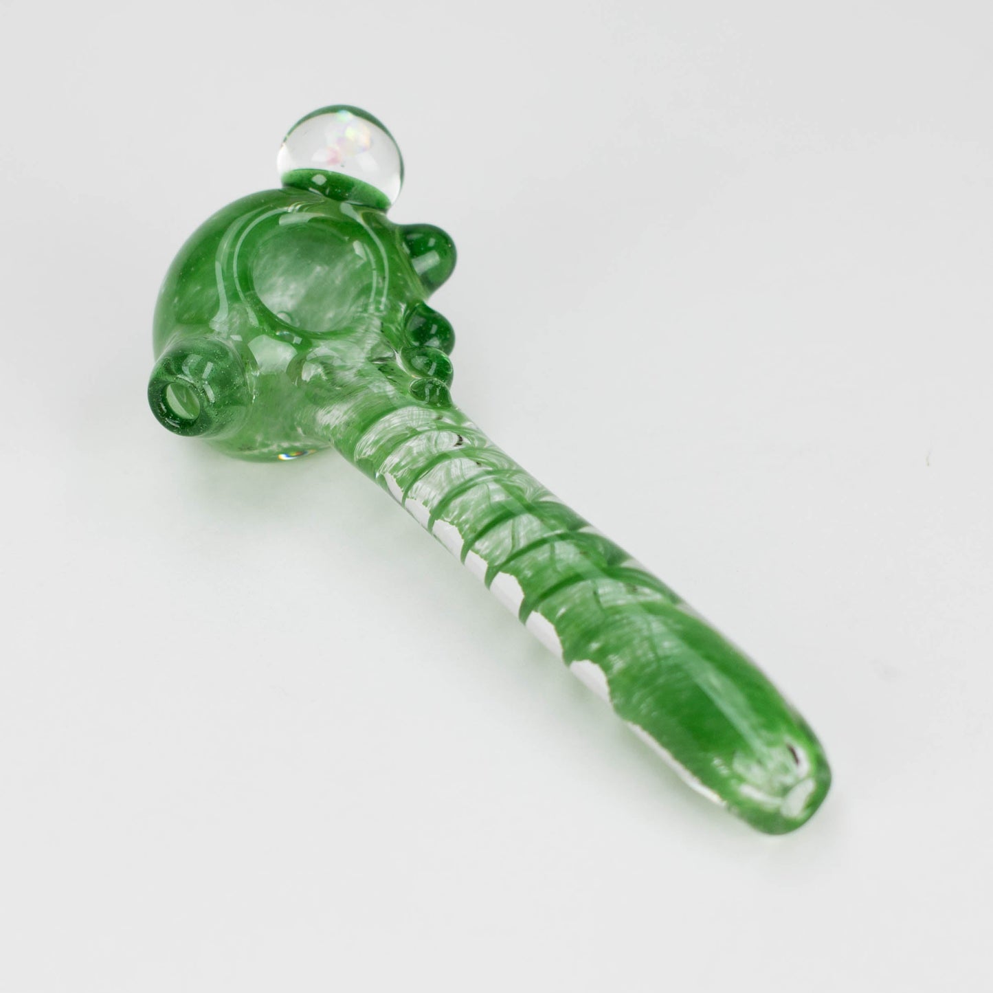 Shine Glassworks | Deluxe Frit Pipe with Large Opal - Made in Canada - Hi Time
