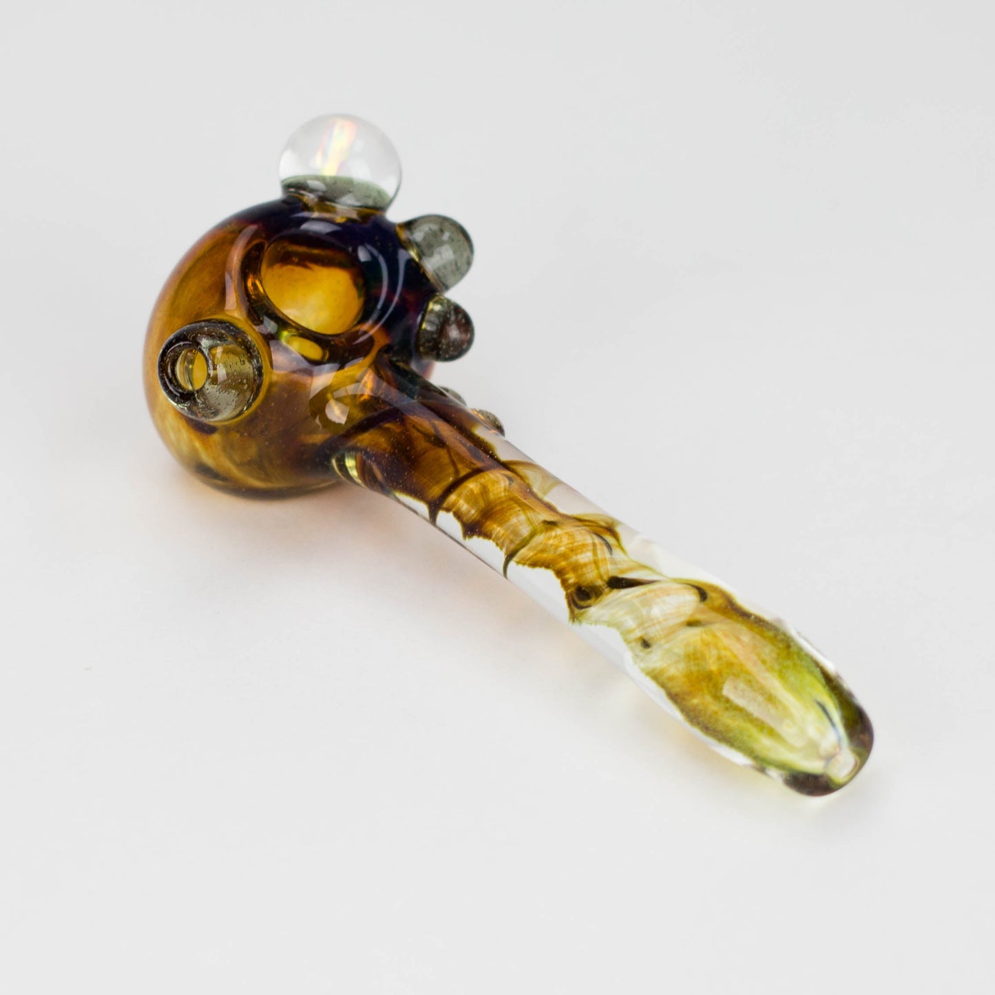 Shine Glassworks | Deluxe Frit Pipe with Large Opal - Made in Canada - Hi Time