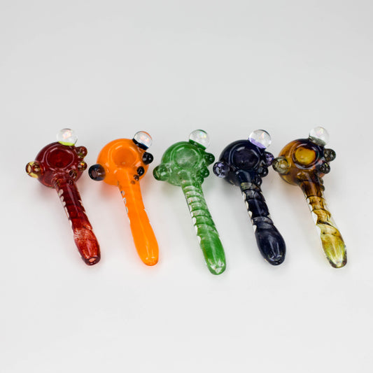 Shine Glassworks | Deluxe Frit Pipe with Large Opal - Made in Canada - Hi Time