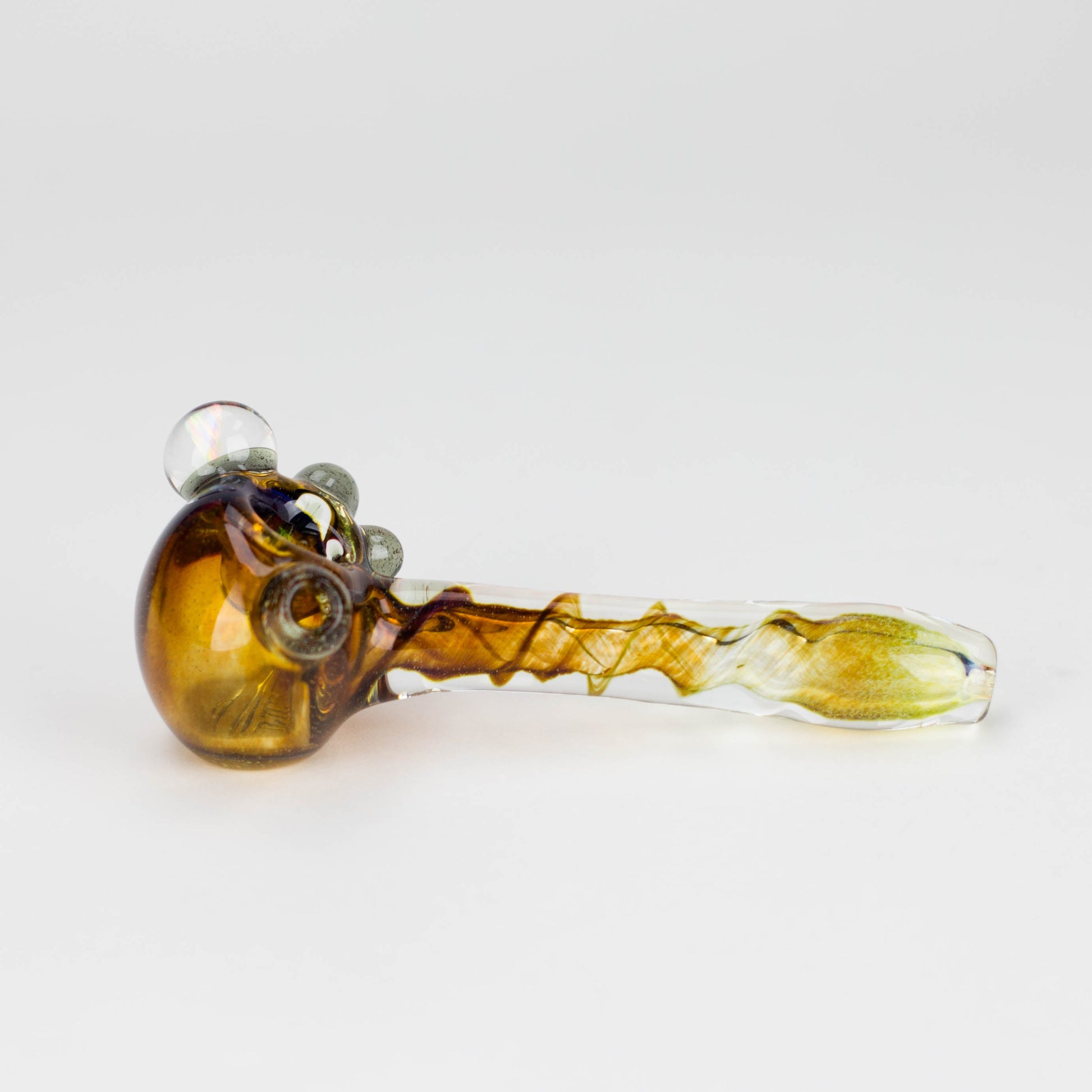 Shine Glassworks | Deluxe Frit Pipe with Large Opal - Made in Canada - Hi Time