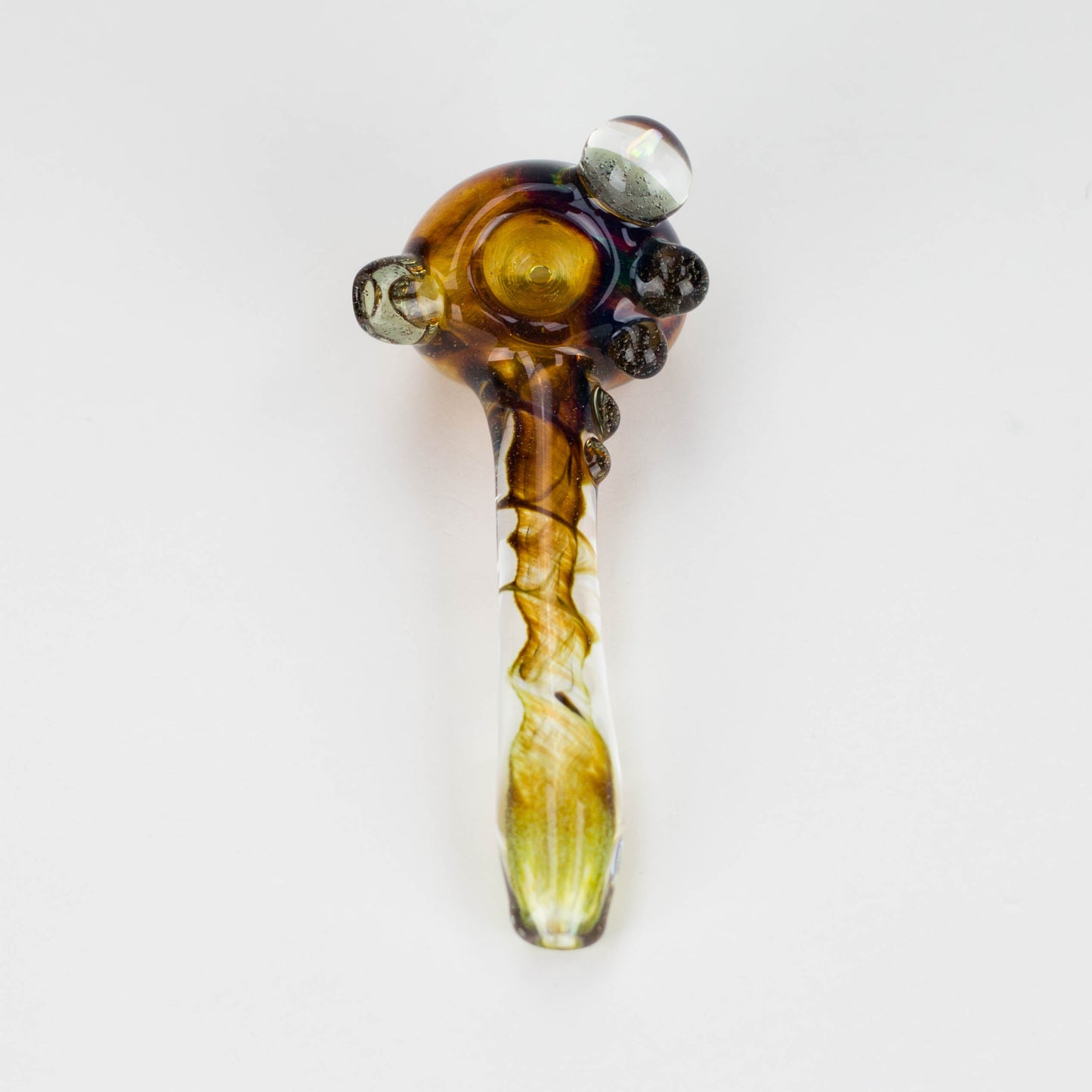 Shine Glassworks | Deluxe Frit Pipe with Large Opal - Made in Canada - Hi Time