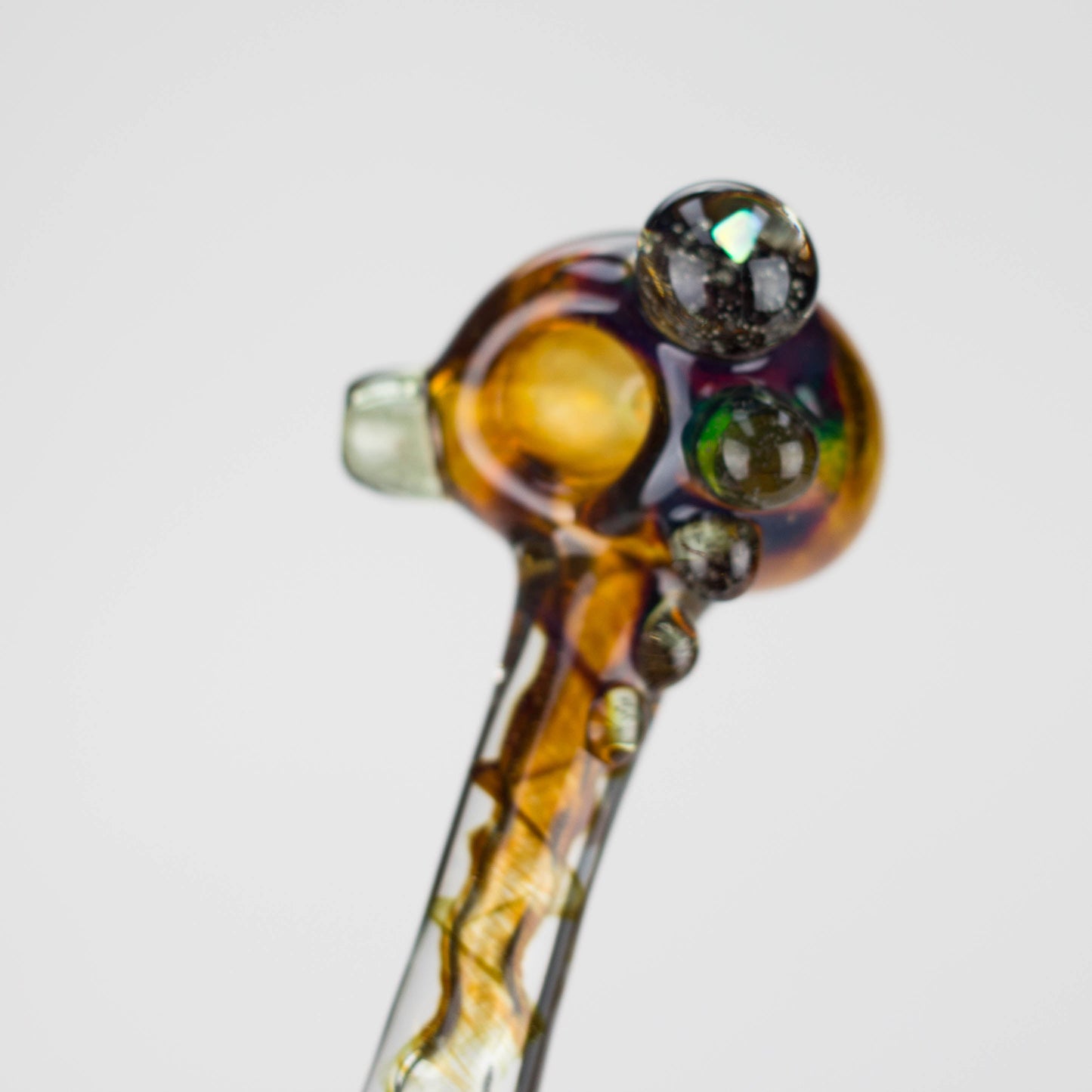 Shine Glassworks | Deluxe Frit Pipe with Large Opal - Made in Canada - Hi Time