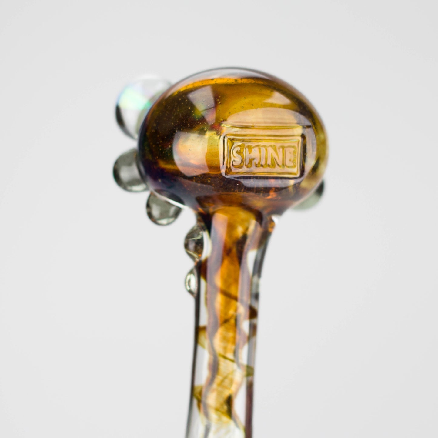 Shine Glassworks | Deluxe Frit Pipe with Large Opal - Made in Canada - Hi Time