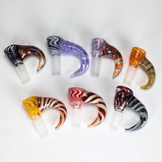 Shine Glassworks | 14mm 3 Hole Vacstack Bowl with Horn - Made in Canada
