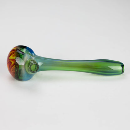 Shine Glassworks | Fume Coloured Pipe with Reverse Axis Bowl - Made in Canada