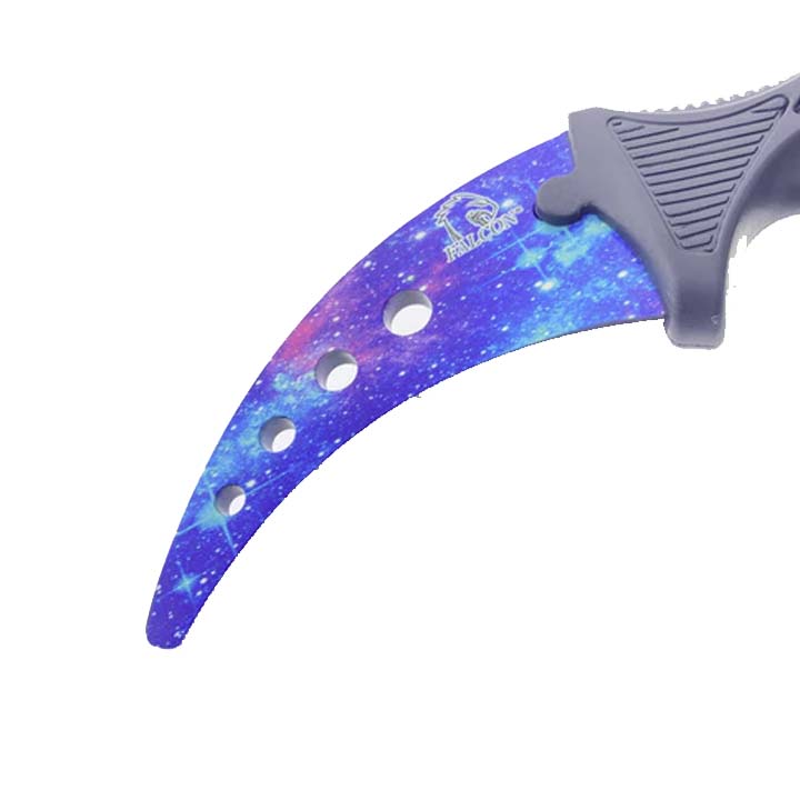 Falcon 7 1/2" Purple Combat Karambit Trainer Knife