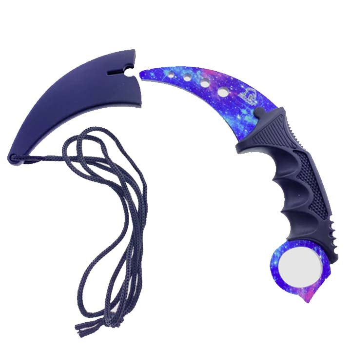 Falcon 7 1/2" Purple Combat Karambit Trainer Knife