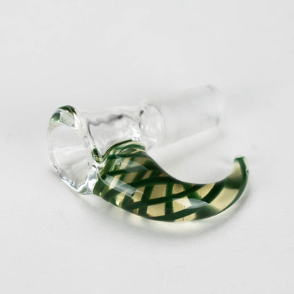 Shine Glassworks | 14mm 3 Hole Clear Bowl with Horn - Made in Canada