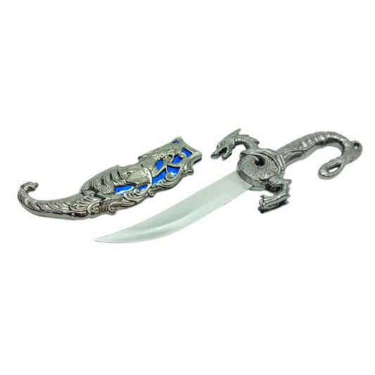 10" Fantasy Dragon Dagger Blue Fitting