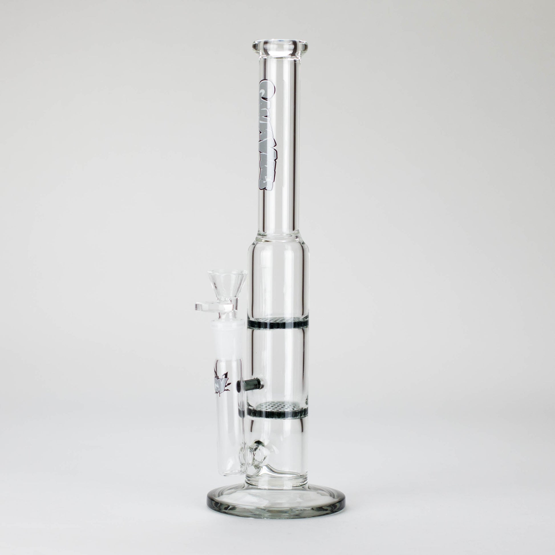 Ganjavibes | 11" Double Honeycomb Percolator Glass Bong - Hi Time