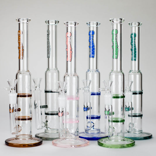 Ganjavibes | 11" Double Honeycomb Percolator Glass Bong