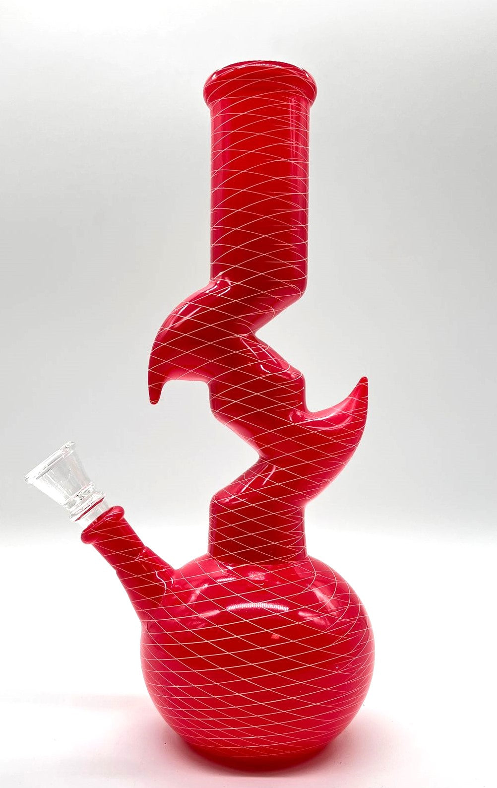9.5" Zig-zag Designed Bong - Assorted Color [PIP651]