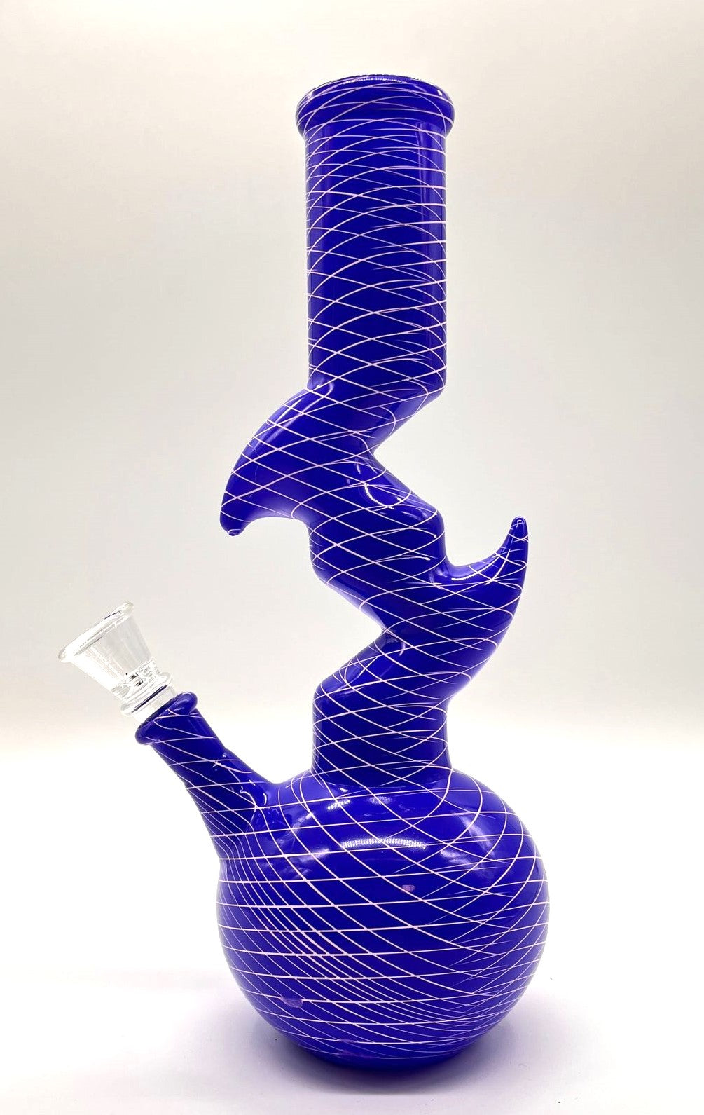 9.5" Zig-zag Designed Bong - Assorted Color [PIP651]