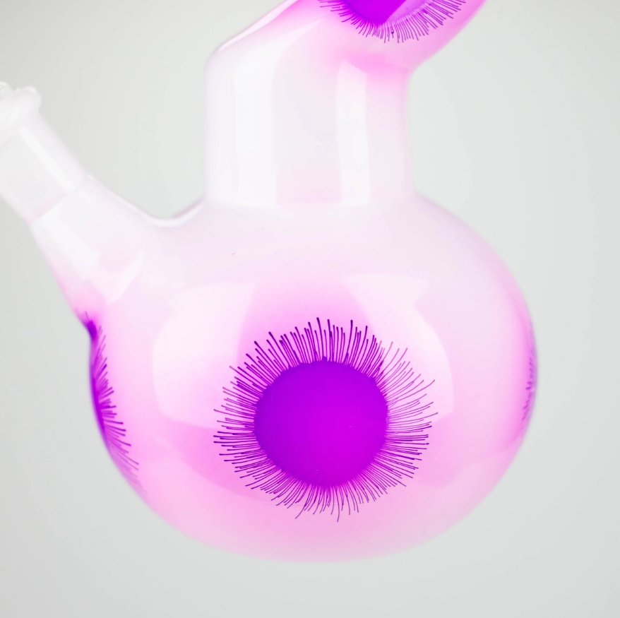 9.5" Flower Designed Bong - Assorted Color [PIP651]