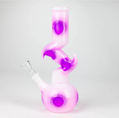 9.5" Flower Designed Bong - Assorted Color [PIP651]