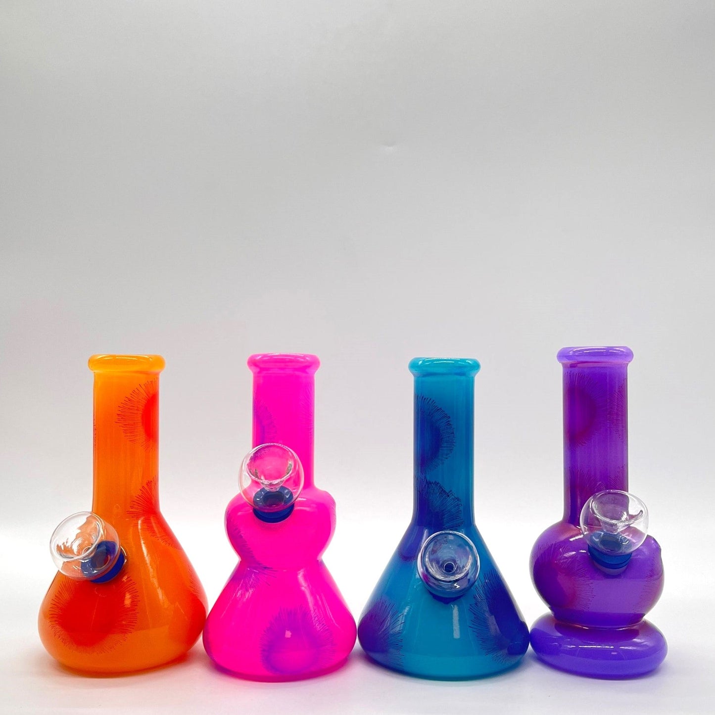 6" Glass Bong - Assorted Color [PIP560]
