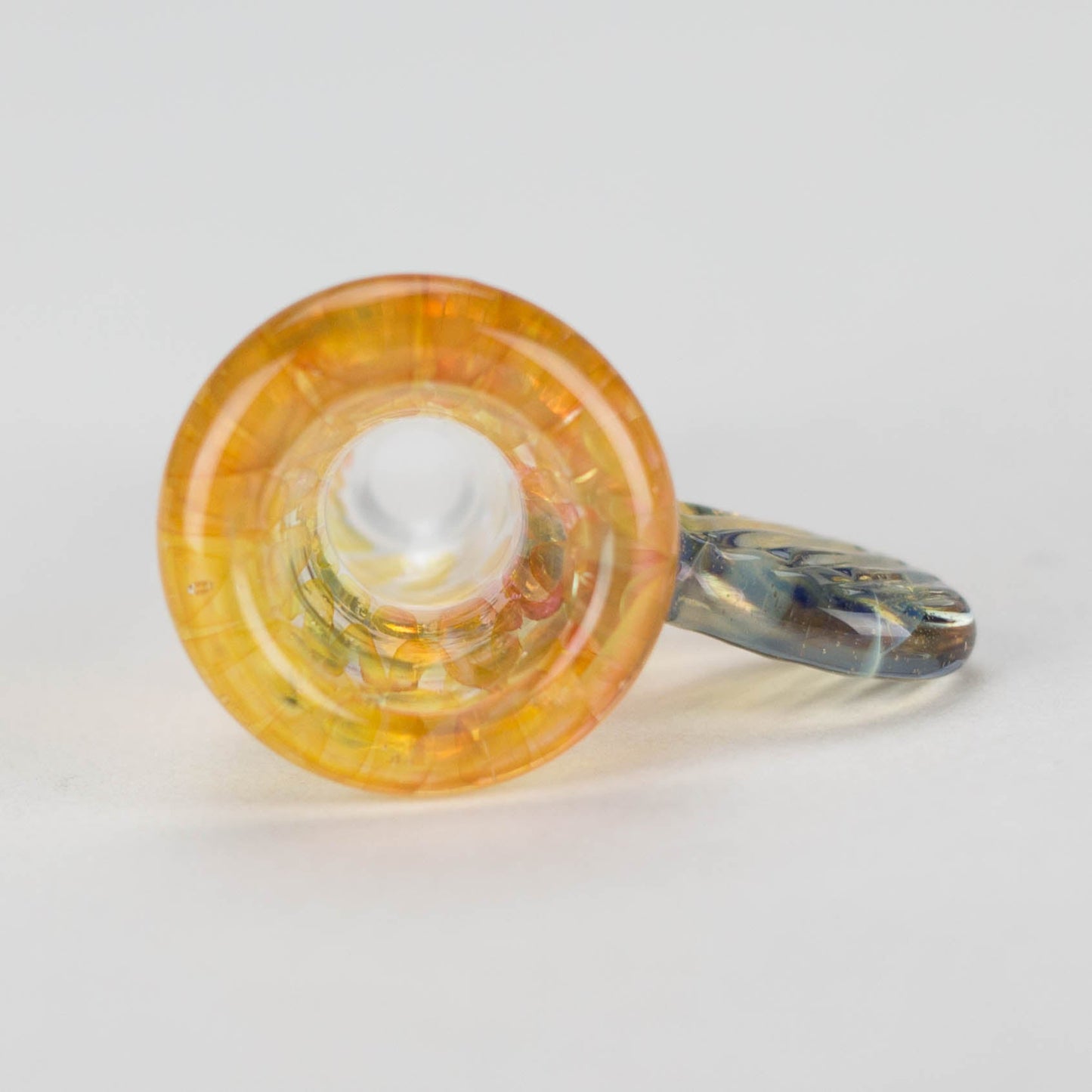 Shine Glassworks | Fumed Honeycomb flare 14mm bowl with handle - Made in Canada