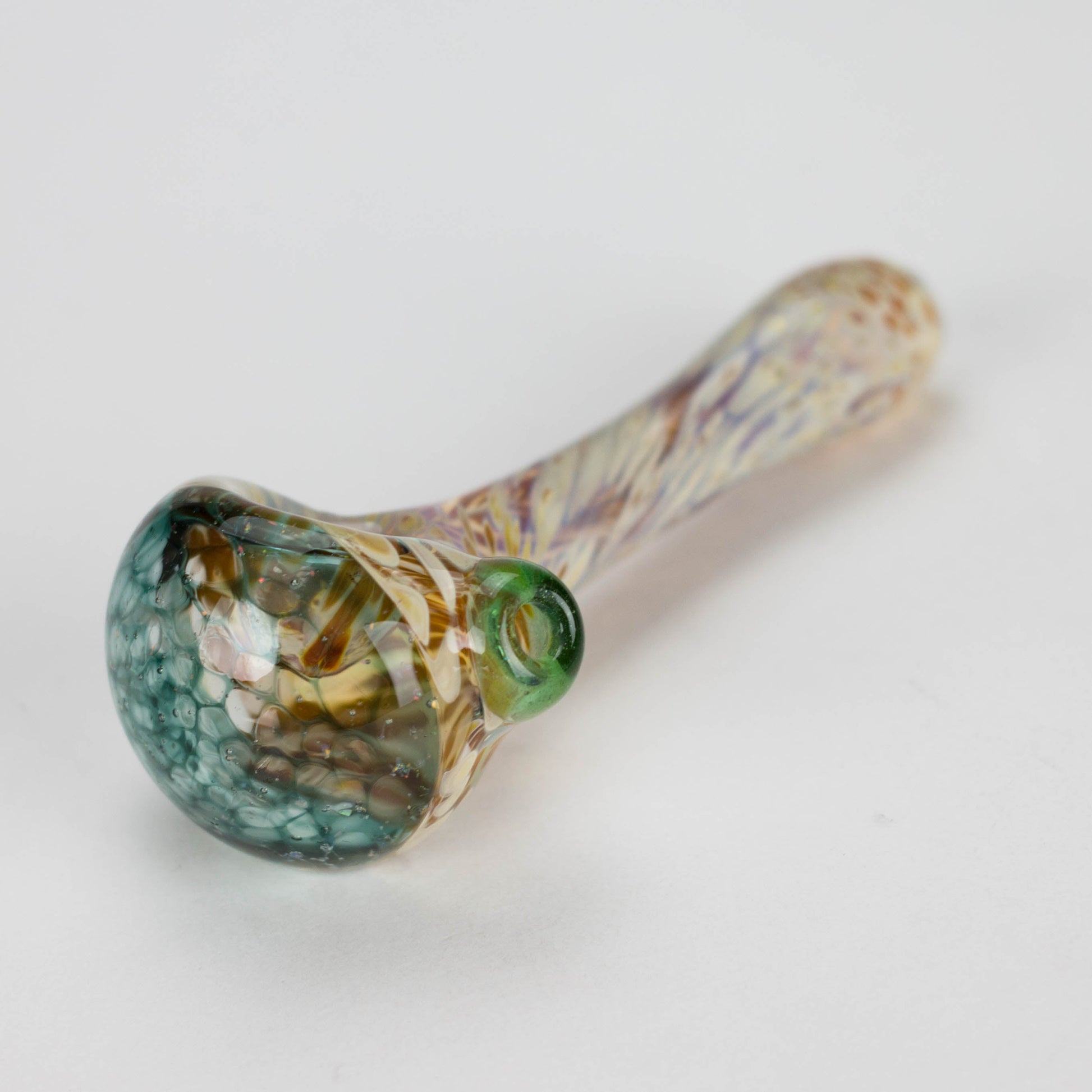 Shine Glassworks | Frit Crushed Opal Honeycombe pipe - Made in Canada - Hi Time