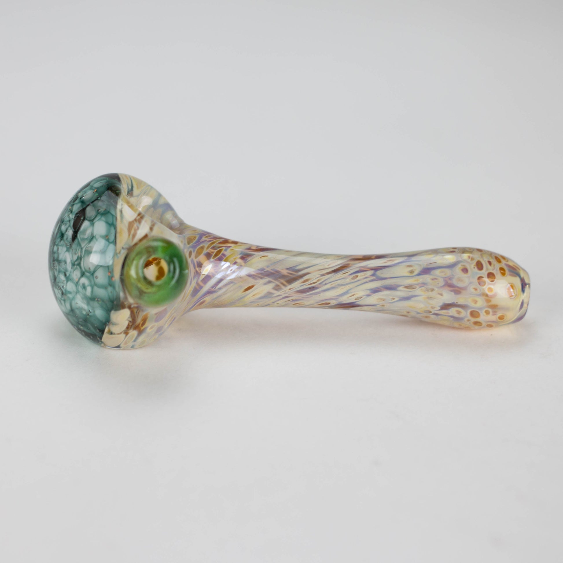 Shine Glassworks | Frit Crushed Opal Honeycombe pipe - Made in Canada - Hi Time