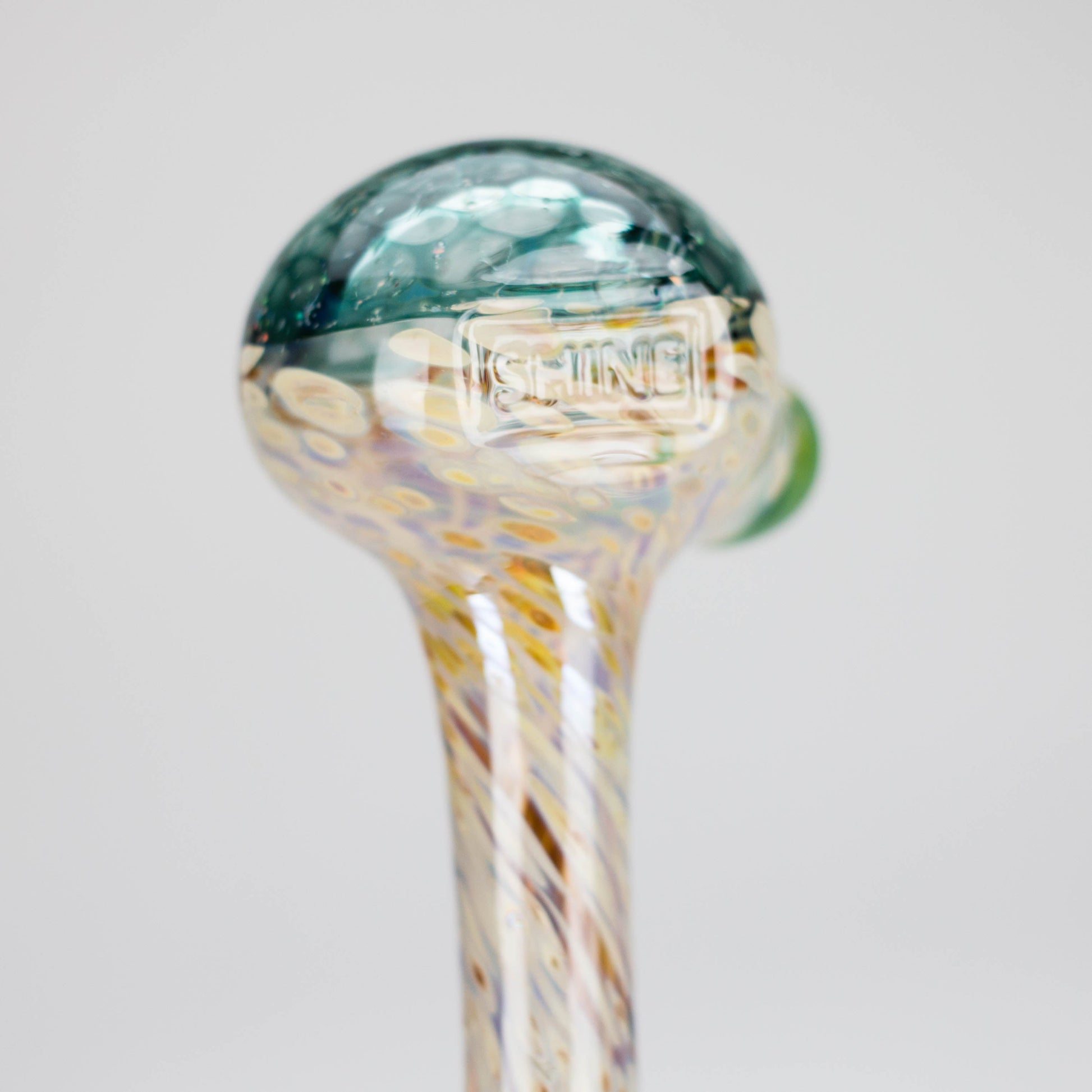 Shine Glassworks | Frit Crushed Opal Honeycombe pipe - Made in Canada - Hi Time