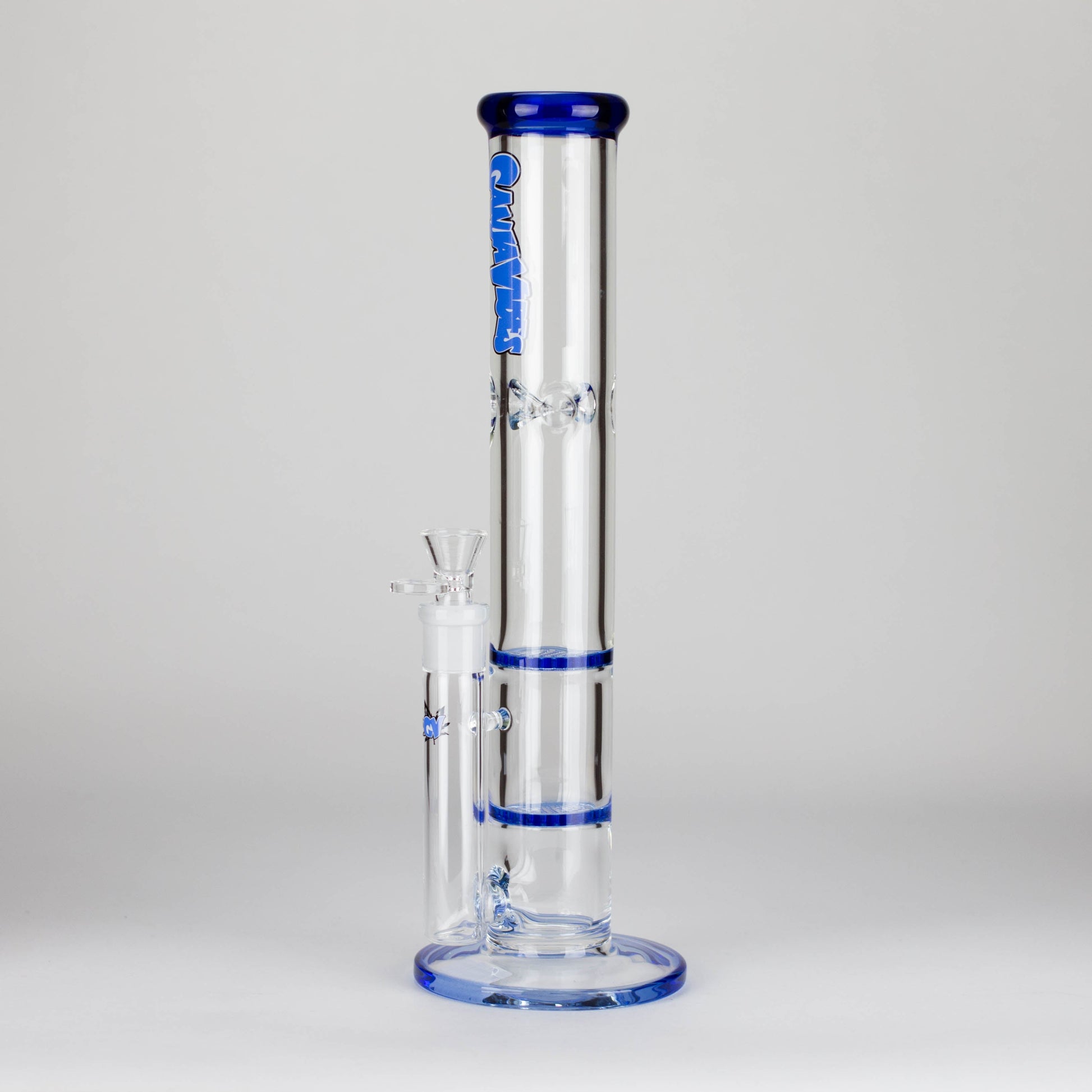 Ganjavibes | Honeycomb 14 Inches Two Disk Percolator Glass Bong By Irie Vibes Series - Hi Time