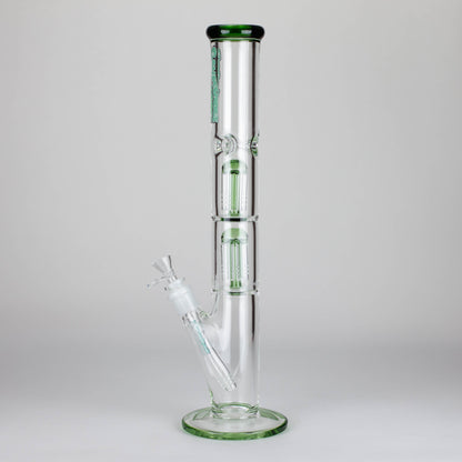 Ganjavibes | 17" Double Tree Percolator Glass Bong By Irie Vibes