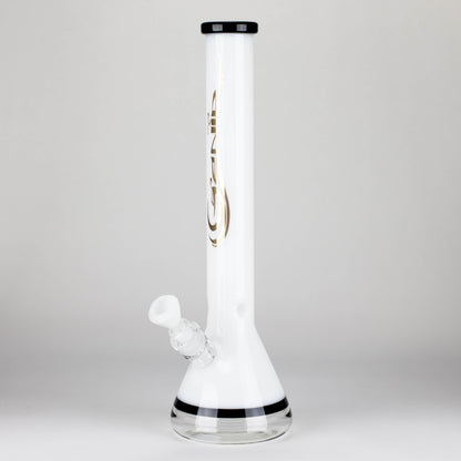Genie | 18" 7 mm color-tube and clear-bottom beaker water bong [GE3110]