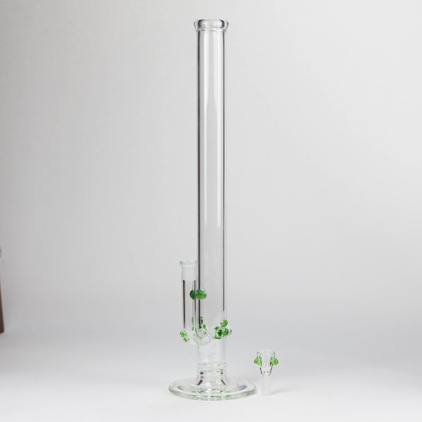 Shine Glassworks | 22 inch 38mm Straight Tube with opal accents [ST 2201] -Made in Canada