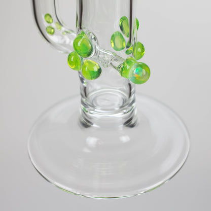 Shine Glassworks | 22 inch 38mm Straight Tube with Latticino mouthpiece and opal [ST 2203] - Made in Canada