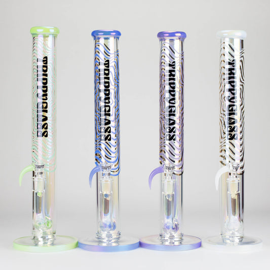 Trippy Glass | 17" Holographic Double Inline  Straight Tube Glass Bong