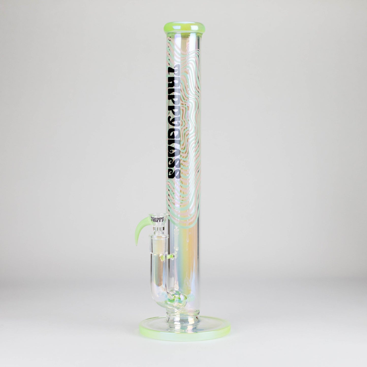 Trippy Glass | 17" Holographic Double Inline  Straight Tube Glass Bong