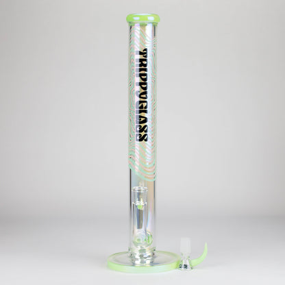 Trippy Glass | 17" Holographic Double Inline  Straight Tube Glass Bong