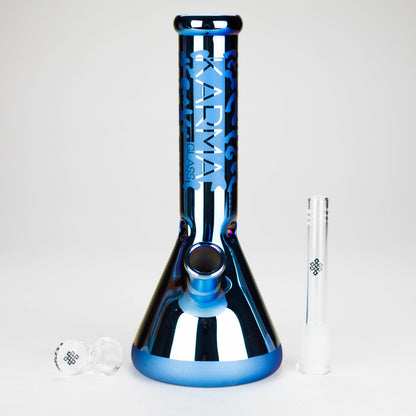 Karma | 9" Beaker Blue Metallic Glass Bong