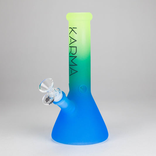 Karma | 9" Beaker 3 Toned Frosted Glass Bong