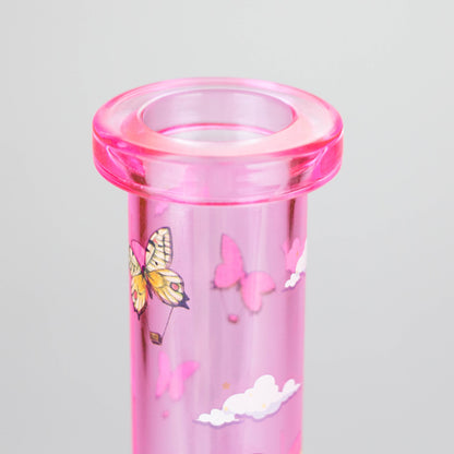 10" Glass Bong With The Butterfly Design