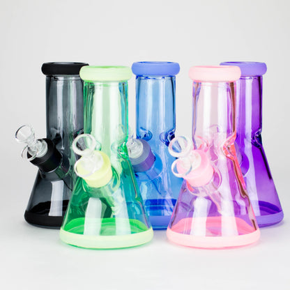 8" Soft glass beaker water bong [M08002]