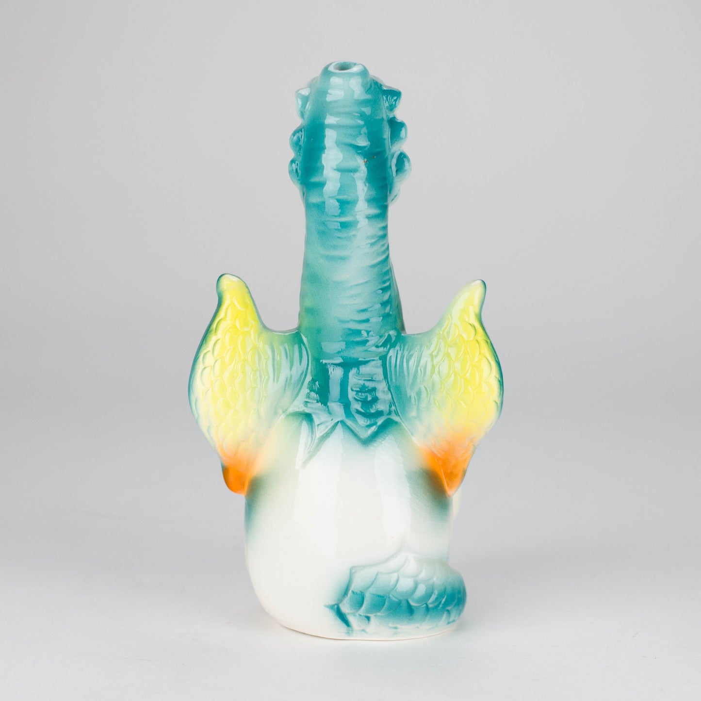 8" Folky Bird Design Ceramic Bong – Artistic Handcrafted Style [ES088WP]