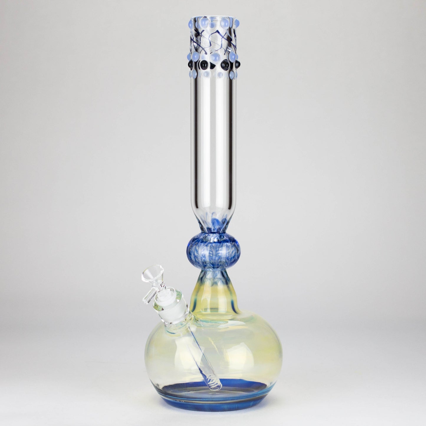 16″ Inside Out Jade Blue Color Tube Glass Bong [C2698]