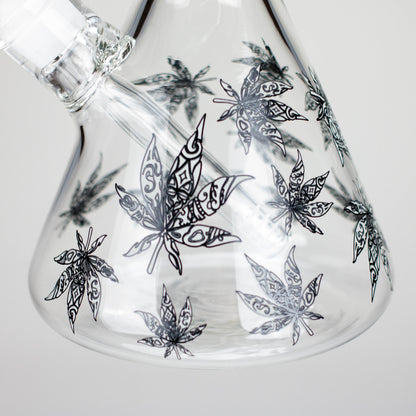 14″ Glow-in-the-Dark Glass Beaker Bong [C803x]