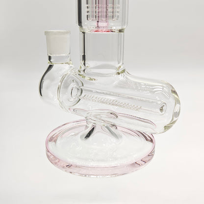 Fortune | 14" Double Inline Stemless to Grid Percolator Bong [1450PC-PK]
