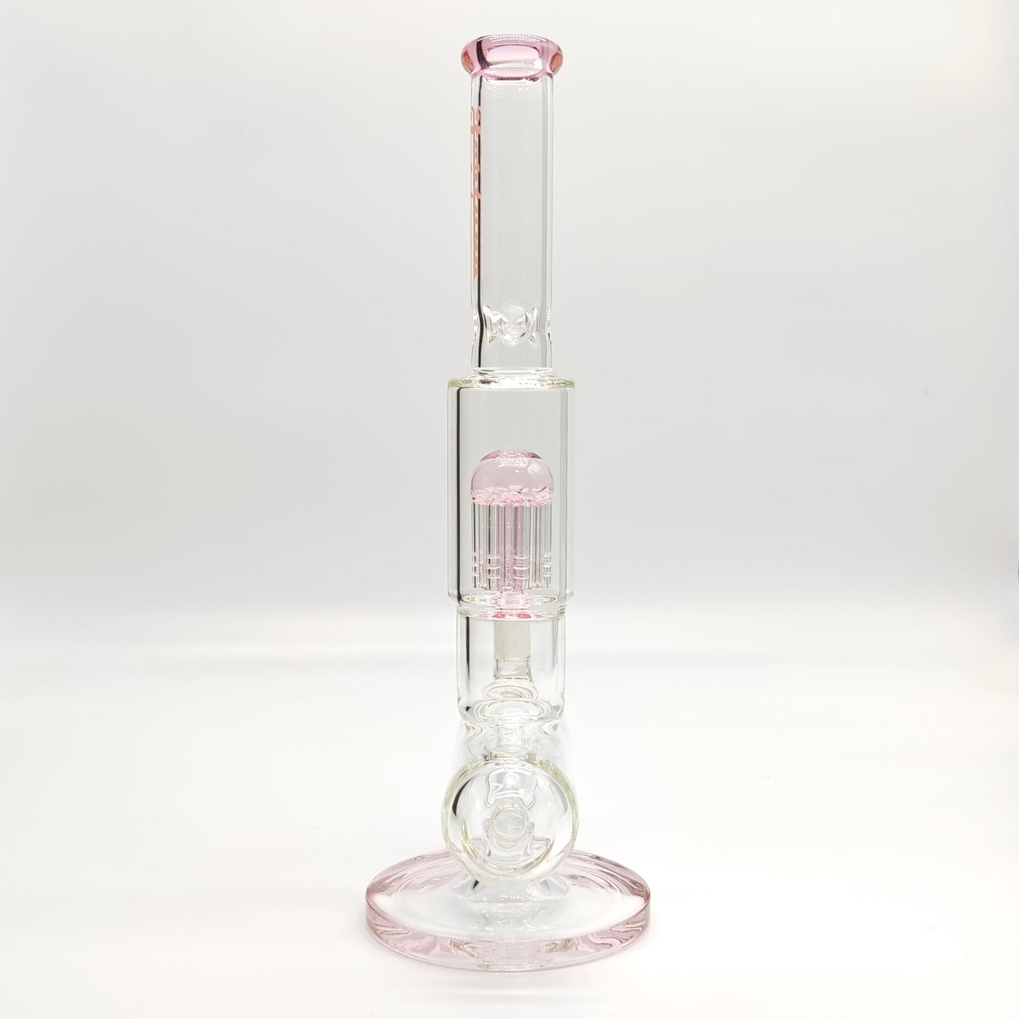 Fortune | 14" Double Inline Stemless to Grid Percolator Bong [1450PC-PK]