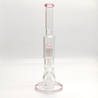 Fortune | 14" Double Inline Stemless to Grid Percolator Bong [1450PC-PK]