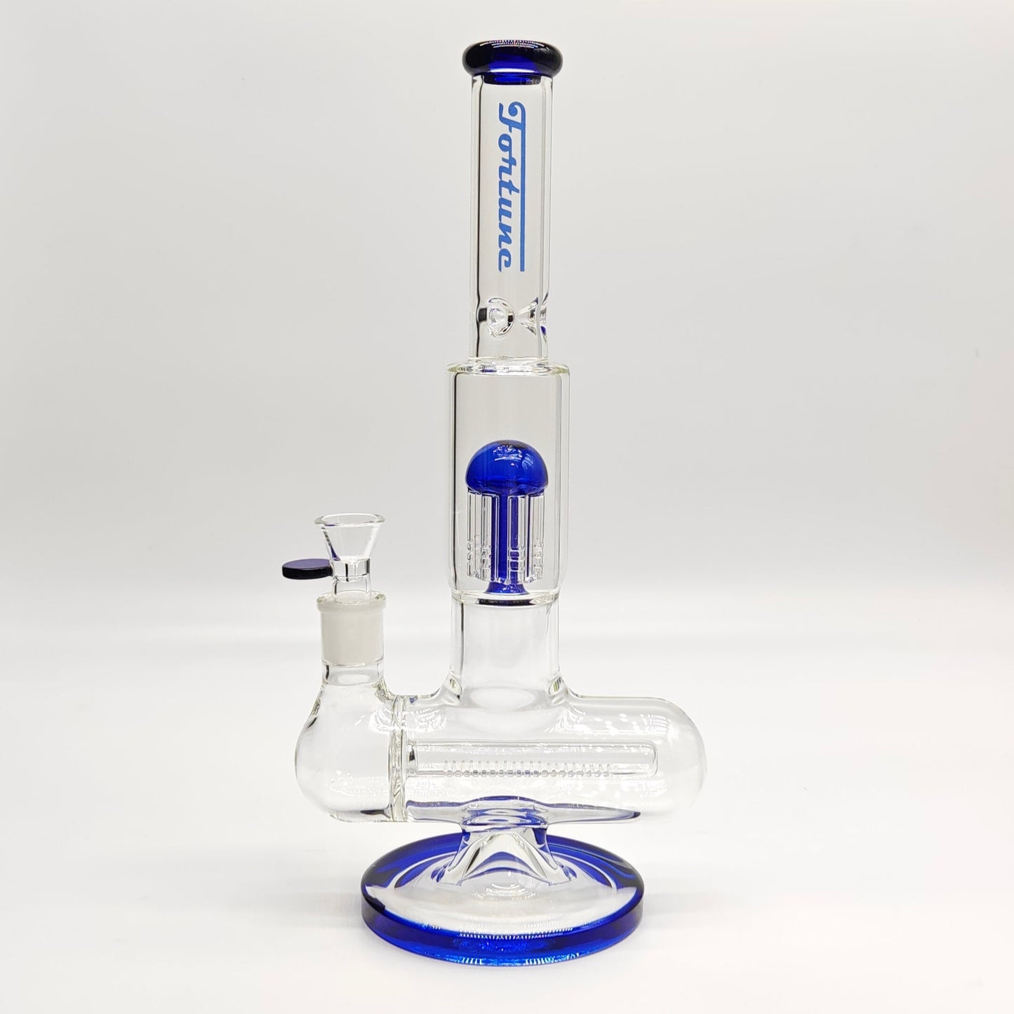 Fortune | 14" Double Inline Stemless to Grid Percolator Bong [1450PC-PK]