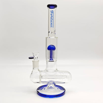 Fortune | 14" Double Inline Stemless to Grid Percolator Bong [1450PC-PK]